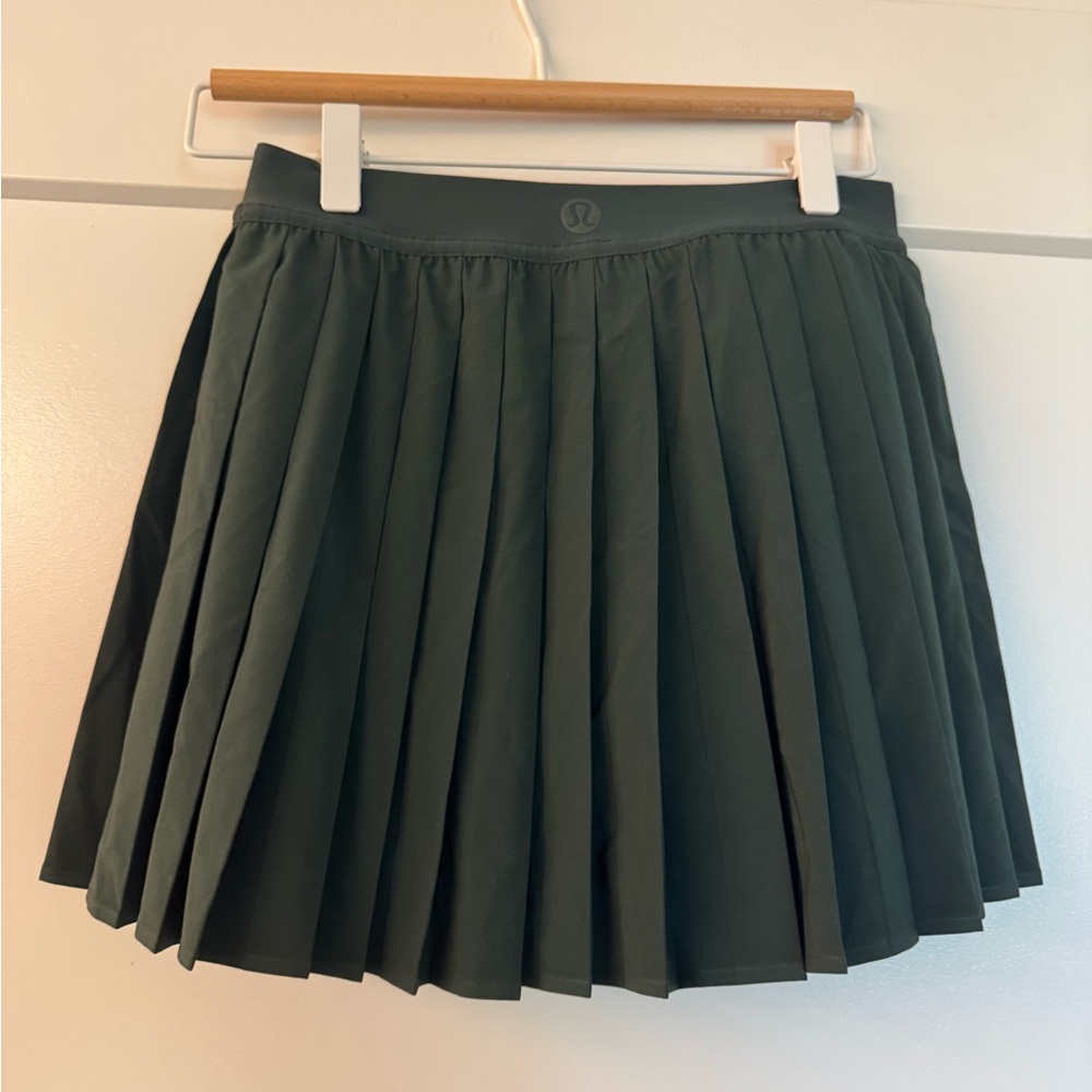 lululemon athletica Dark Green Pleated tennis Mini Skirt